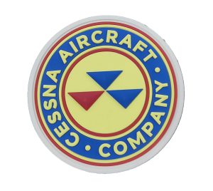 Cessna® Company PVC Shoulder Patch - With Hook and Loop, 3", Officially Licensed